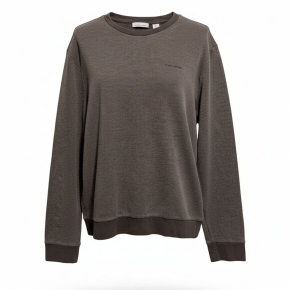 ⭐️ CALVIN KLEIN Classic Grey Knit Sweater – Women Size (L) - Picture 2 of 7